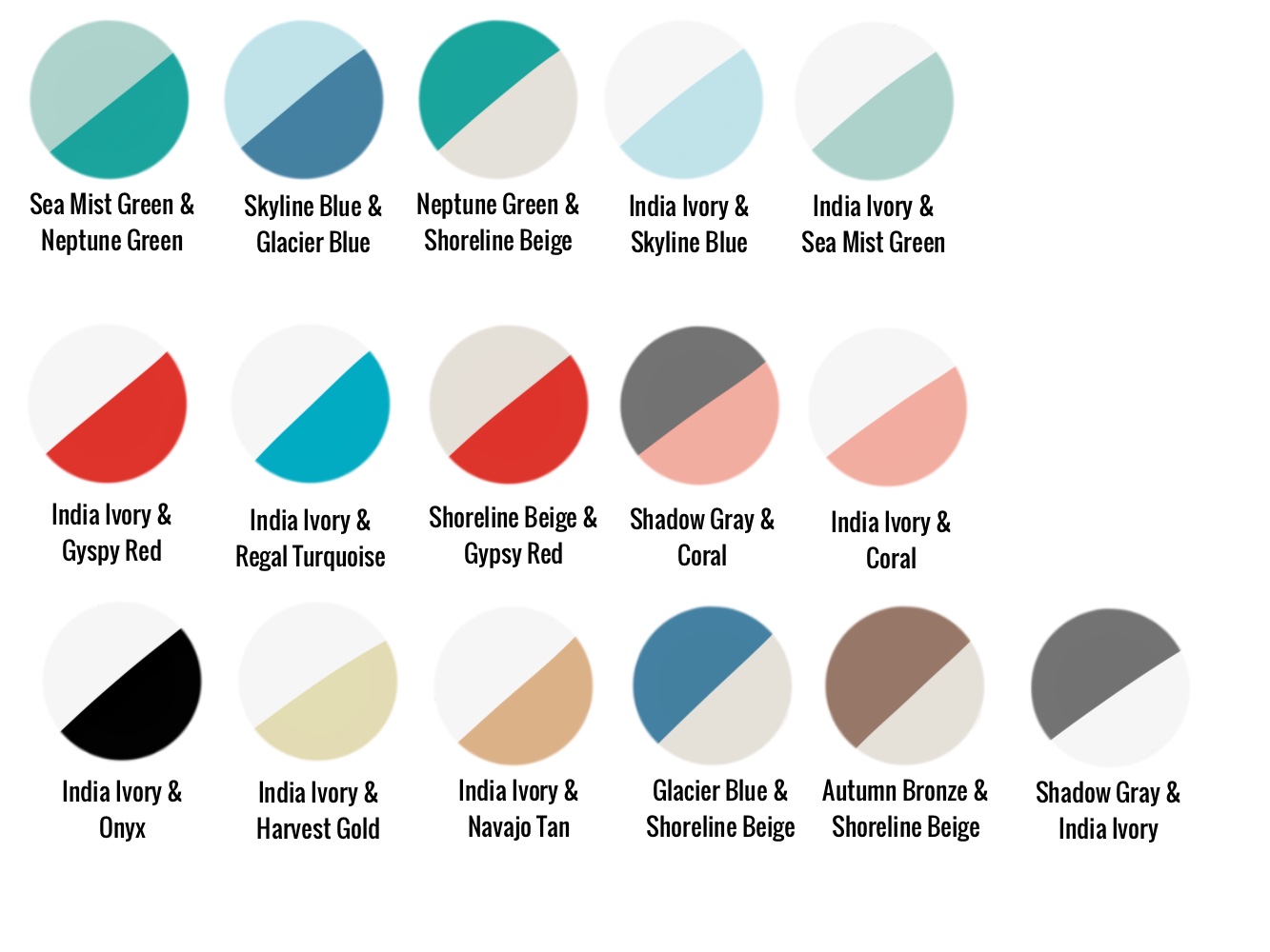 1955 Chevy factory tow tone colours